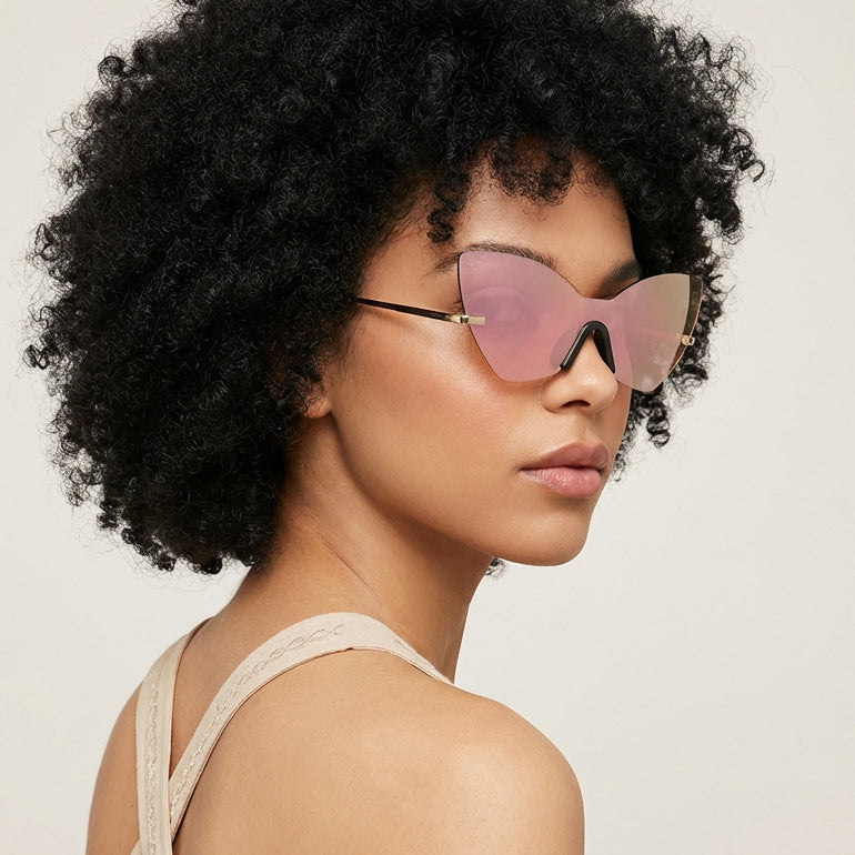Damen extravagante Cat-Eye Sonnenbrille mit hochwertigem Metallrahmen Brehn