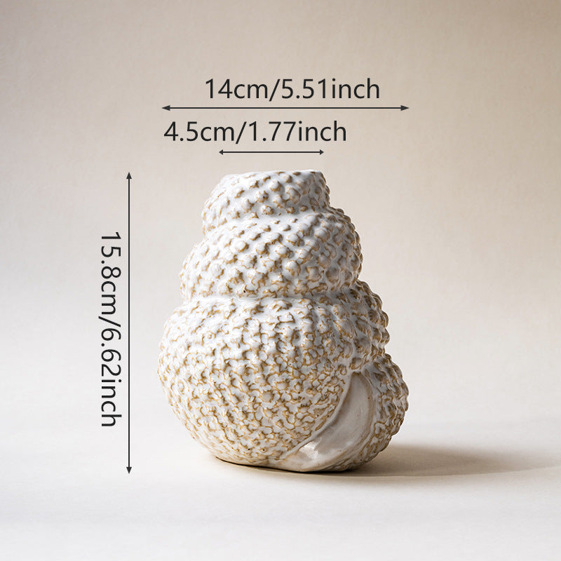 Handgefertigte Schichtkeramikmuschel vase & Mini-Pflanzer