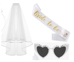 Damen Hochzeit Tiara und Schleier Set Brehn