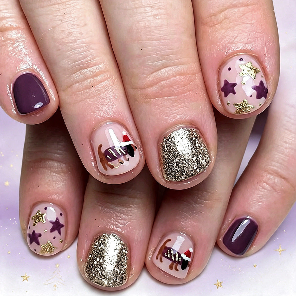 Festliche Glitzer Nagelkunst Brehn