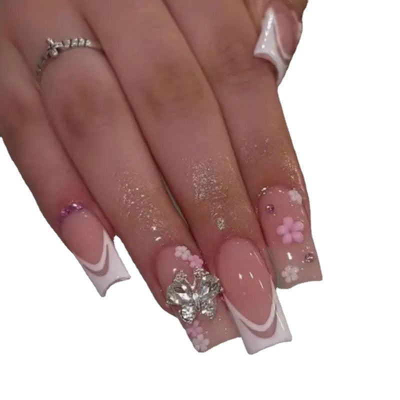Dekorative Floral Nagelverlängerungen Brehn