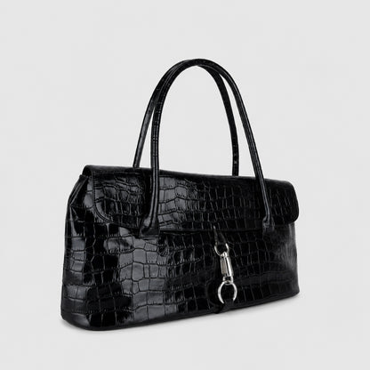 Elegante Krokodilmuster-Handtasche