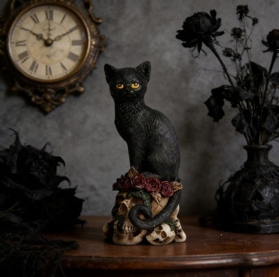 Dekorative schwarze Katzenfigur Brehn