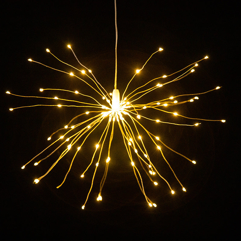 Solarbetriebene Starburst Hängeleuchten mit wasserdichten feuerwerksförmigen Clustern und automatischem Dämmerungs-zu-Dawn-Sensor Brehn