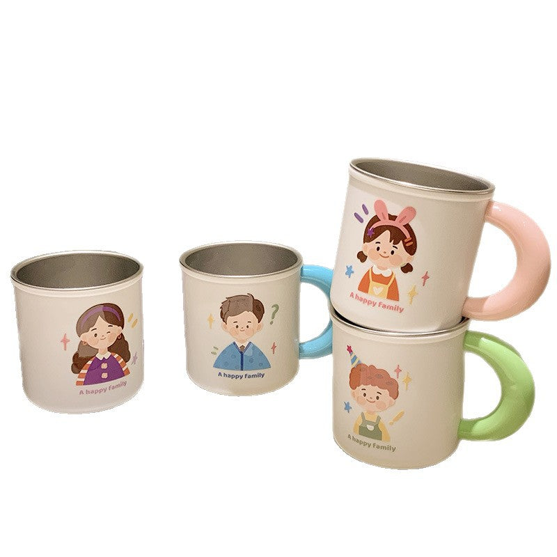 Edelstahlkeramiktasse mit Fröhlichem Familienmotiv Brehn