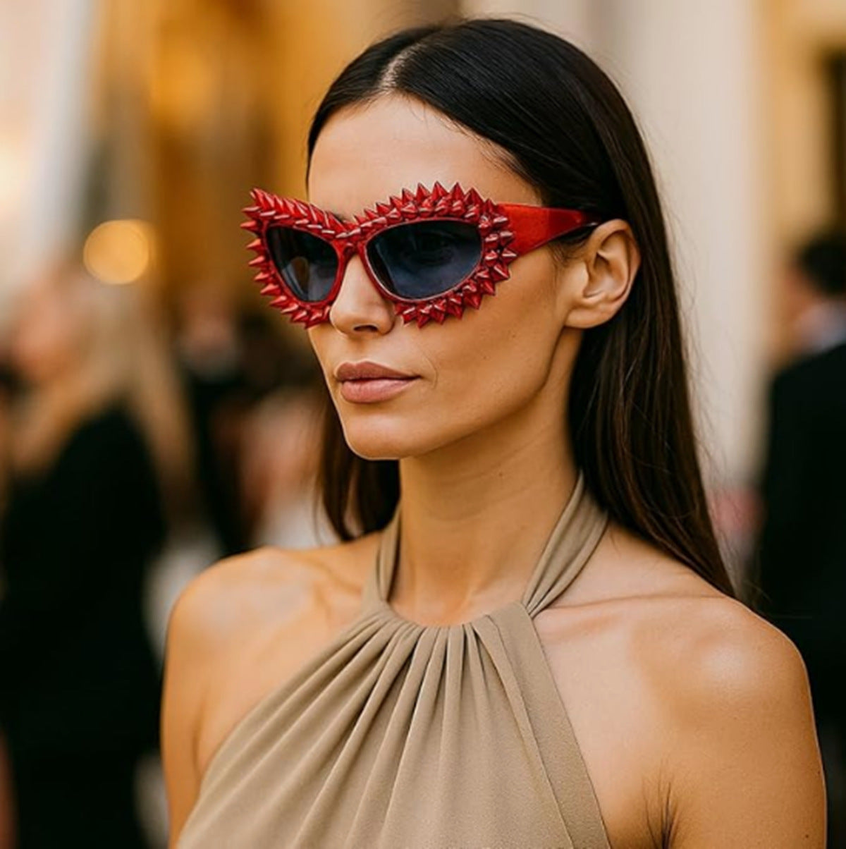 Damen Statement-Sonnenbrille mit kreativen Nietenakzenten Brehn