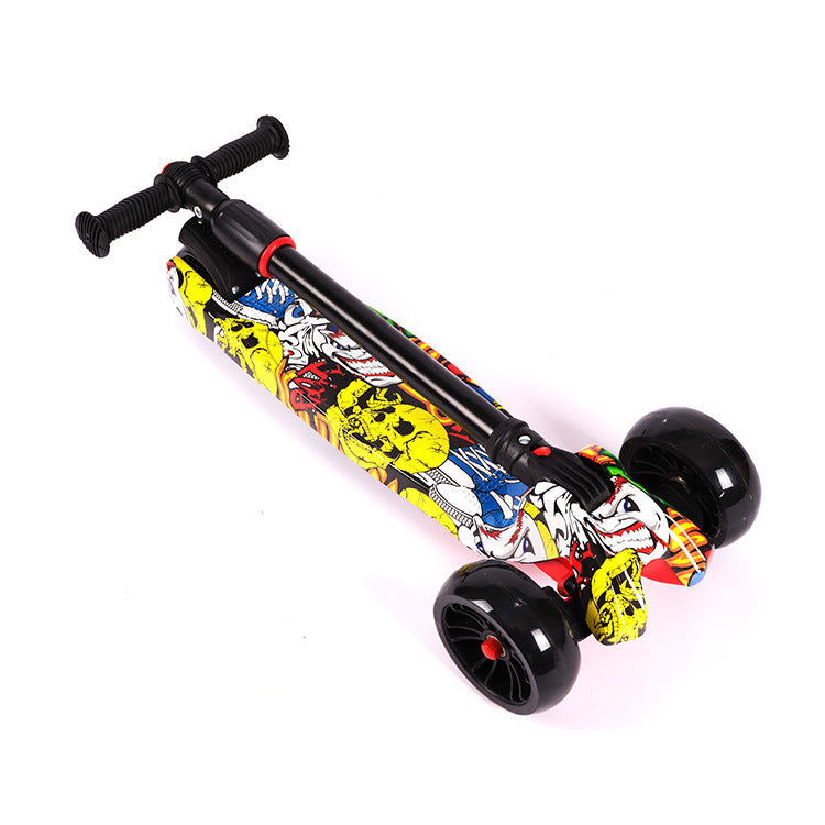 Bunte Grafik Kickboard Brehn