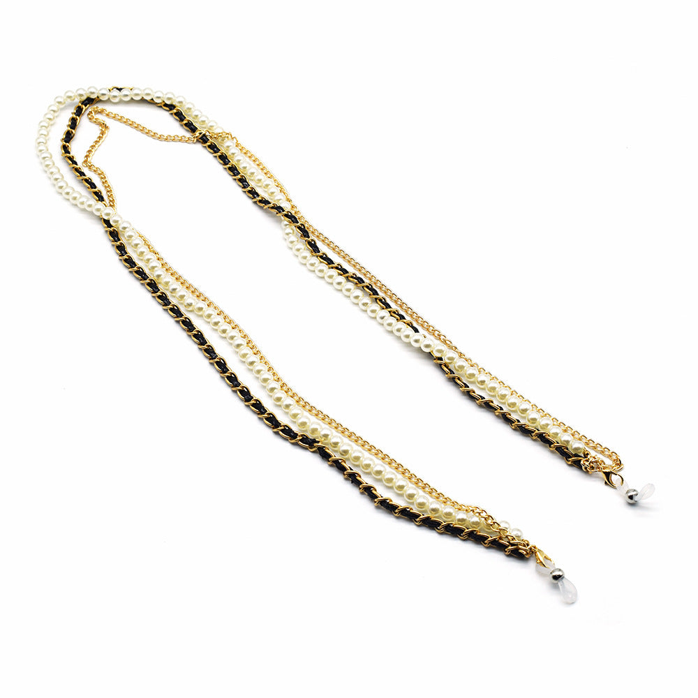 Elegante Mehrstrang-Perlen-Brillenband Brehn