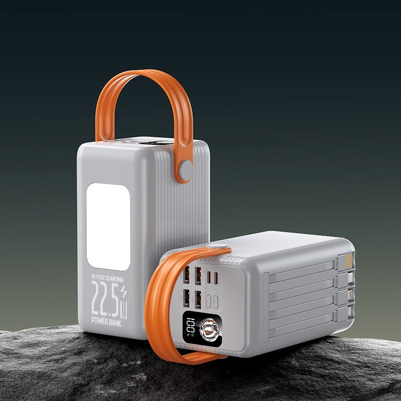 Tragbare Powerbank mit Schnellladefunktion und integriertem Tragegriff Brehn