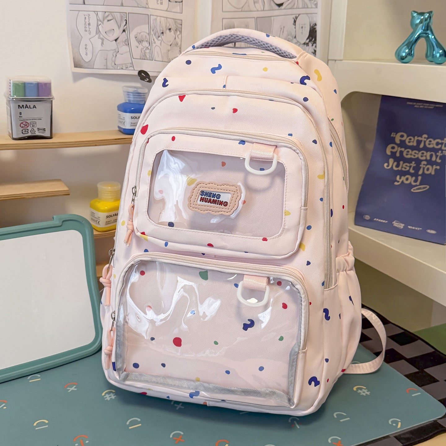 Spaß gemusterter Schulrucksack