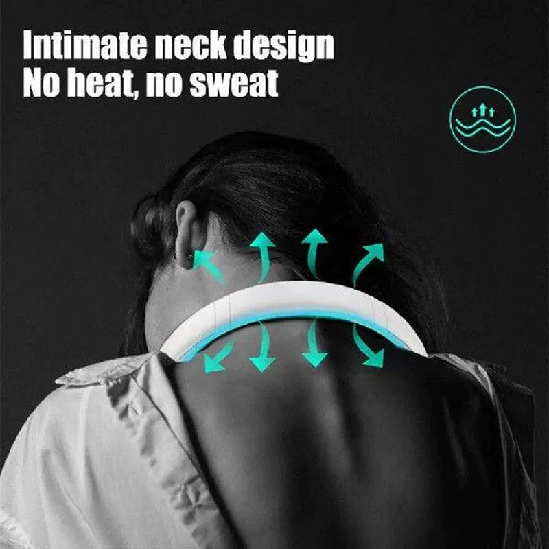 Unisex Einheitsgröße ergonomischer U-förmiger tragbarer Nacken-Kühllüfter mit schaufellosem Luftstrom Brehn