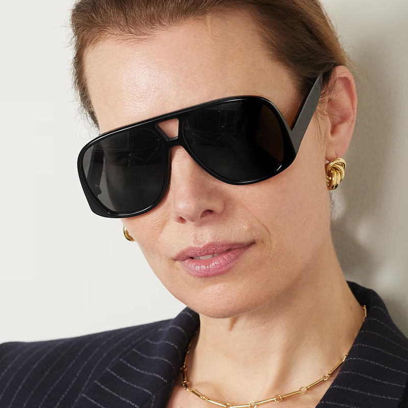 Damen modische Sport-Sonnenbrille mit robustem Rahmen und UV-Schutz Brehn