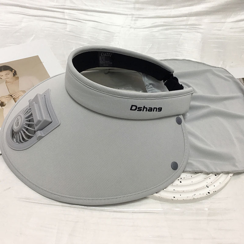 Große UV-Schutz-Sonnenblende mit abnehmbarem Mini-Venti und faltbarem Nackenschutz Brehn