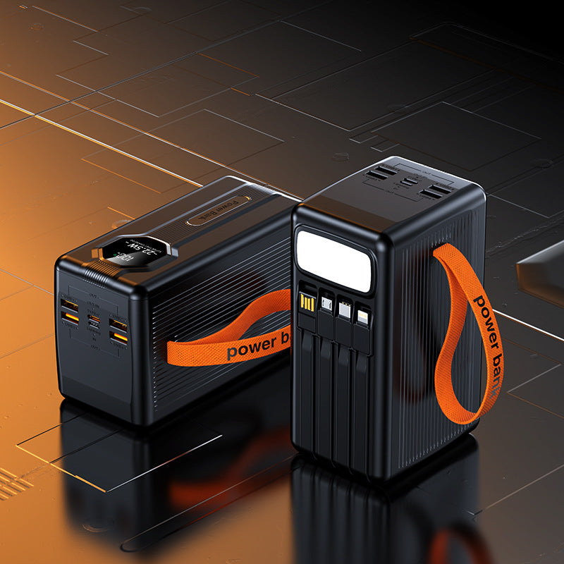 Tragbare Powerbank mit Integrierten Ladekabeln und Intelligenter Schnellladefunktion Brehn