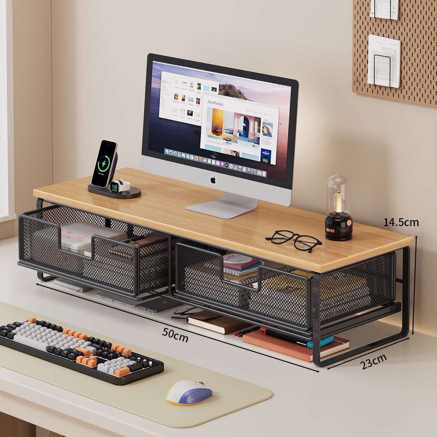 Multi-Funktions-Schreibtisch-Organizer mit Mesh-Speicherboxen Brehn