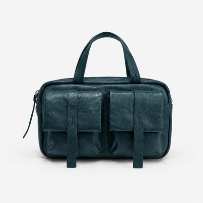 Multi-Taschen-Faux-Leder-Laptoptasche