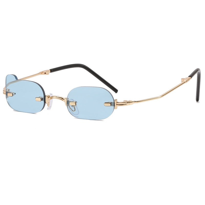 Damen exklusive modische Sonnenbrille mit glänzendem Metallrahmen Brehn