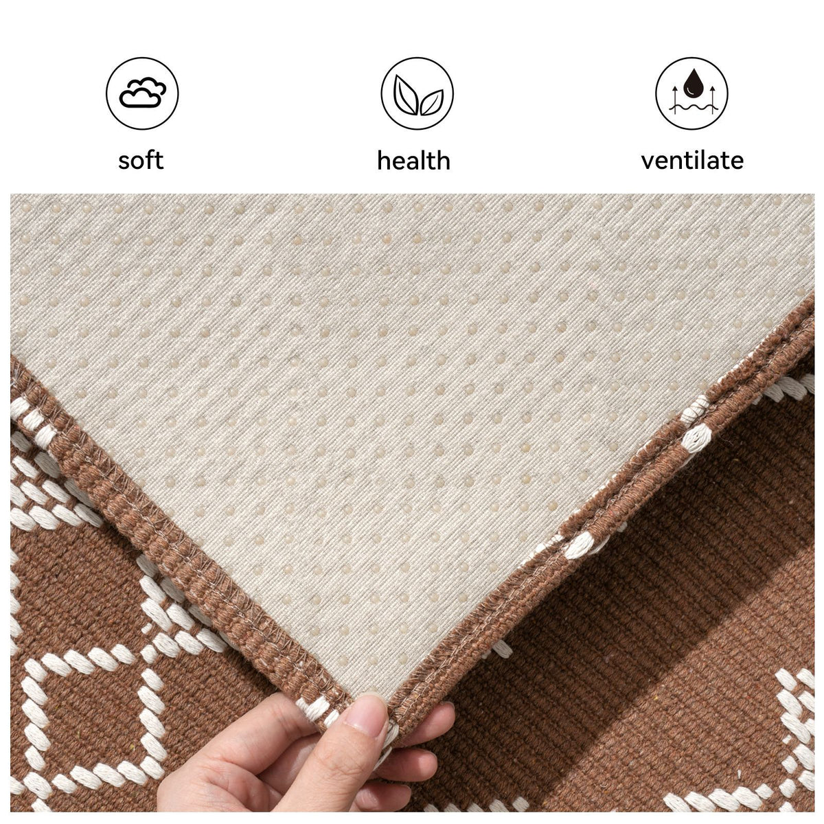 Geometrisch gemusterter Innenläufer Teppich