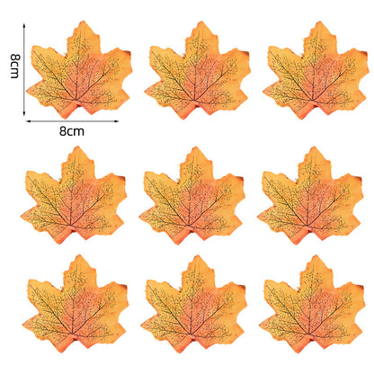 Künstliche Ahornblätter Tischdekoration aus flexiblem PU für herbstliche Gestecke