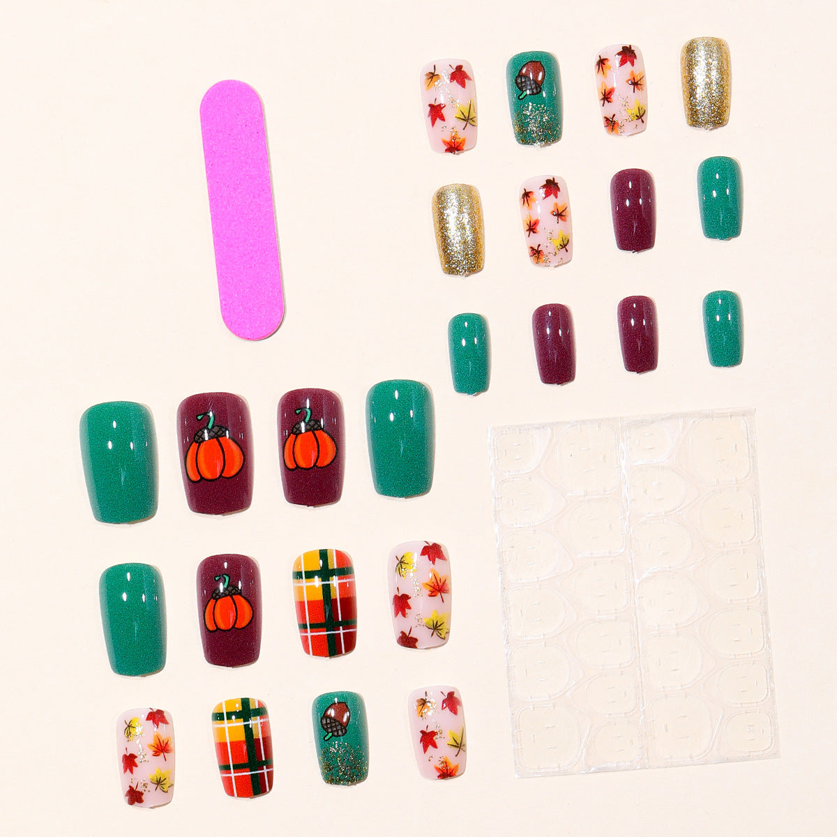 Herbst-inspiriertes saisonales Nagelkunst-Set Brehn