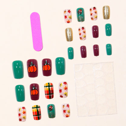Herbst-inspiriertes saisonales Nagelkunst-Set Brehn