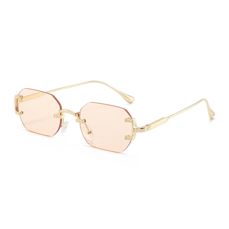 Damen geometrische Sonnenbrille mit luxuriösem Metallgestell und schützendem UV-Filter Brehn