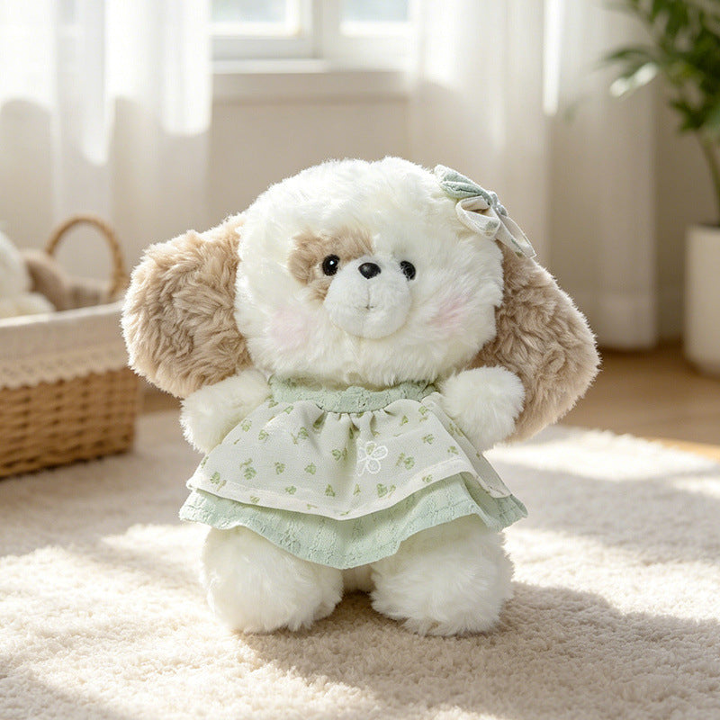 Plüschkaninchen Kostüm Sitzcuddler mit schlappen Ohren und gesticktem Gesicht Brehn