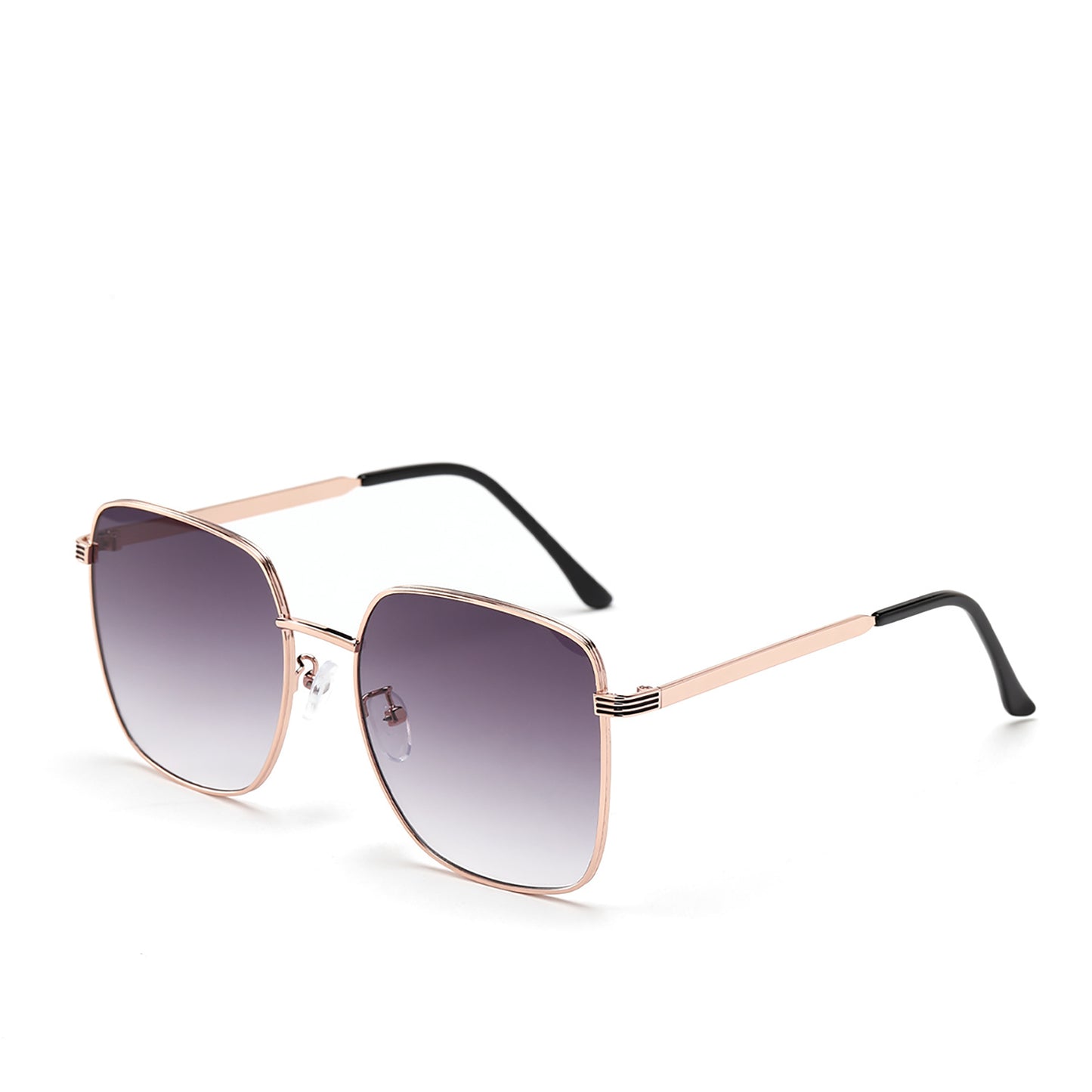 Damen quadratische Sonnenbrille mit elegantem Metallrahmen und verspiegelten Gläsern Brehn