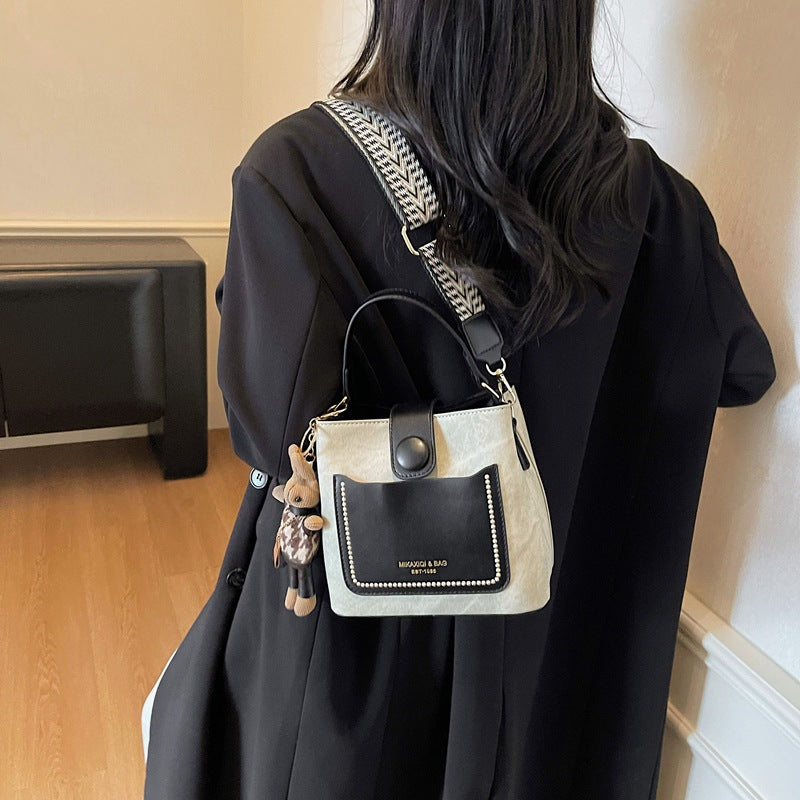 Chic Strukturierte Mini Eimer Tasche Brehn