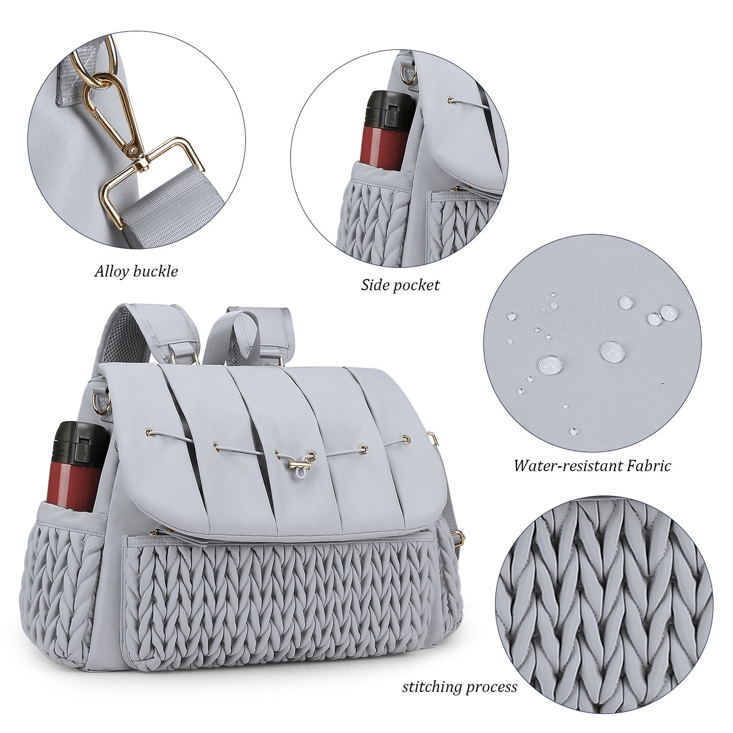 Modischer Rucksack mit Geflochtenem Design Brehn