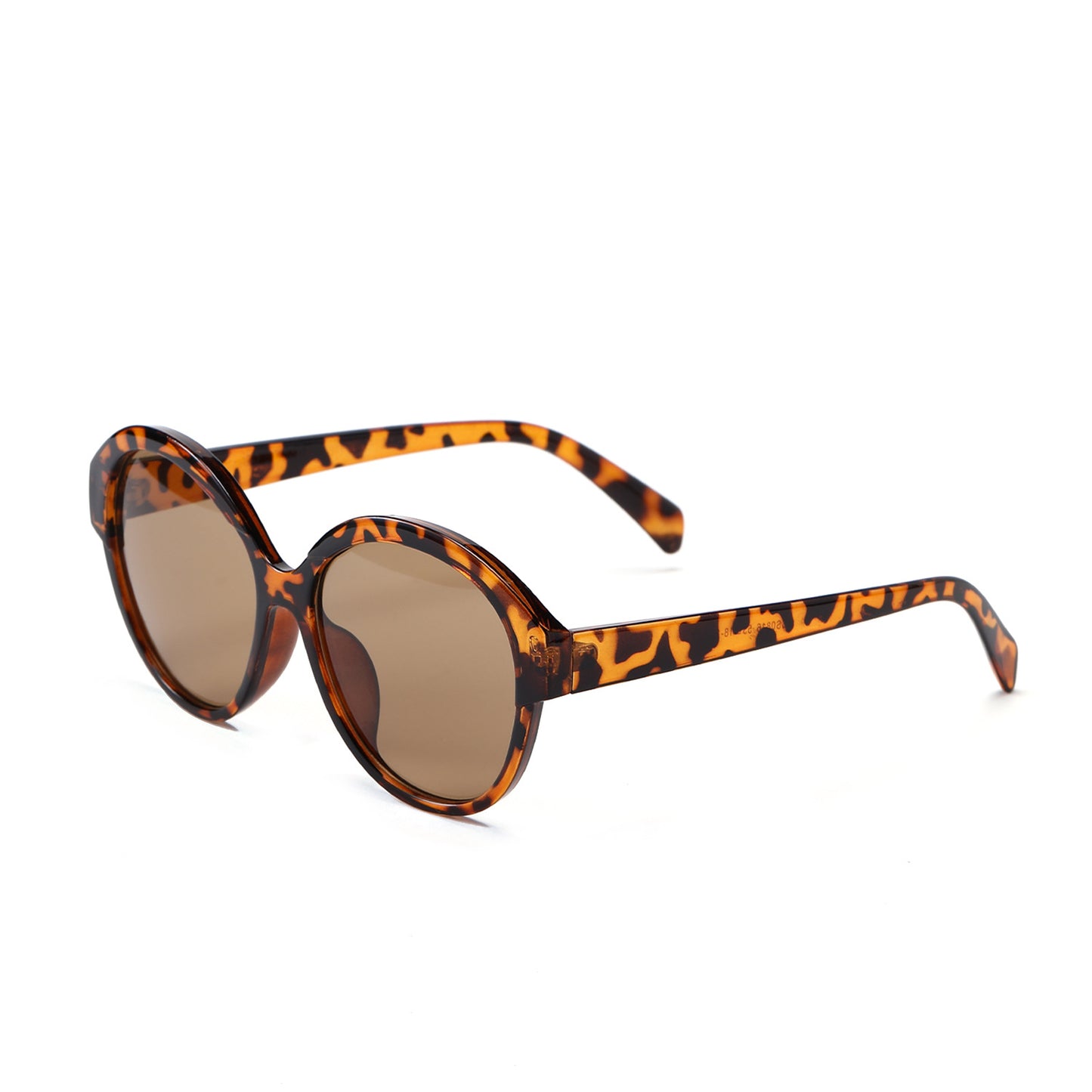 Damen runde modische Sonnenbrille mit auffälligem Leopardenmuster Brehn