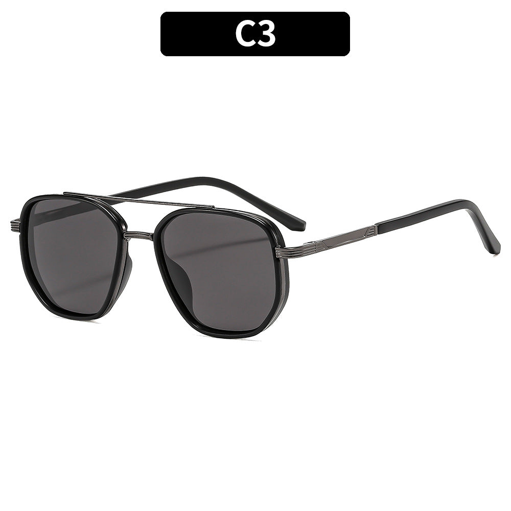 Geometrische Übergroße Sonnenbrille