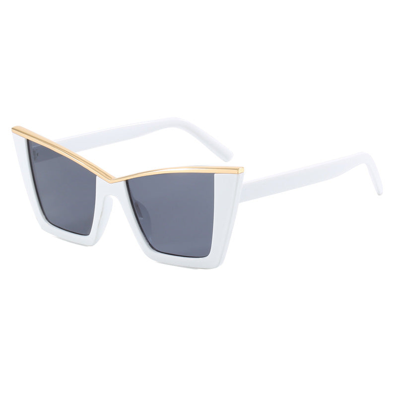 Damen quadratische Sonnenbrille mit goldenen Details Brehn