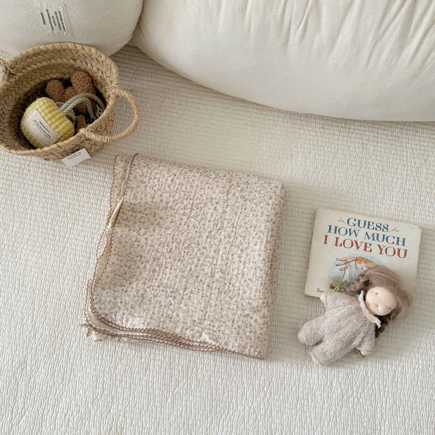 Unisex Kuschelige Musselin-Decke mit zartem Blumenmuster Brehn