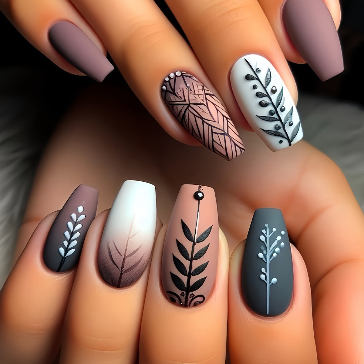 Detailliertes Botanisches Nagelkunstset Brehn
