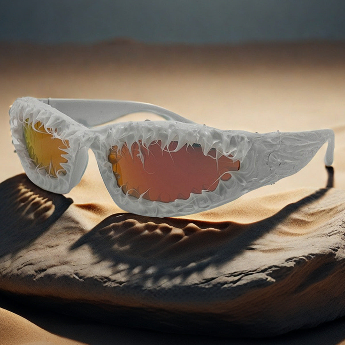 Damen futuristische Sonnenbrille im avantgardistischen Design Brehn