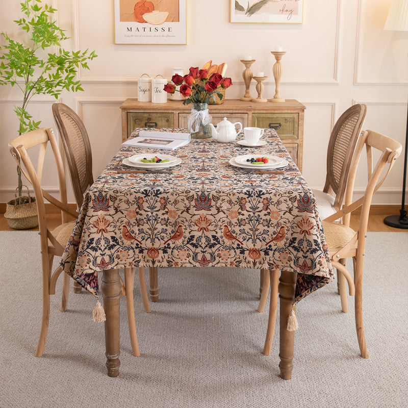 Überworfene Blumenmuster Tischdecke