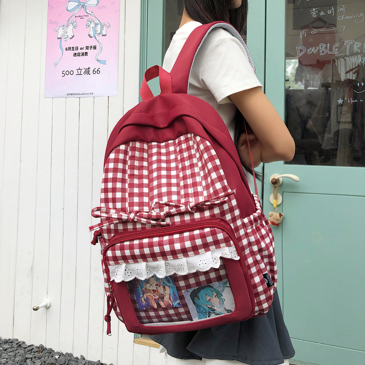 Stylischer Karomuster-Rucksack Brehn