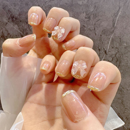 Elegantes Glitzerndes Press-On Nagelset Brehn