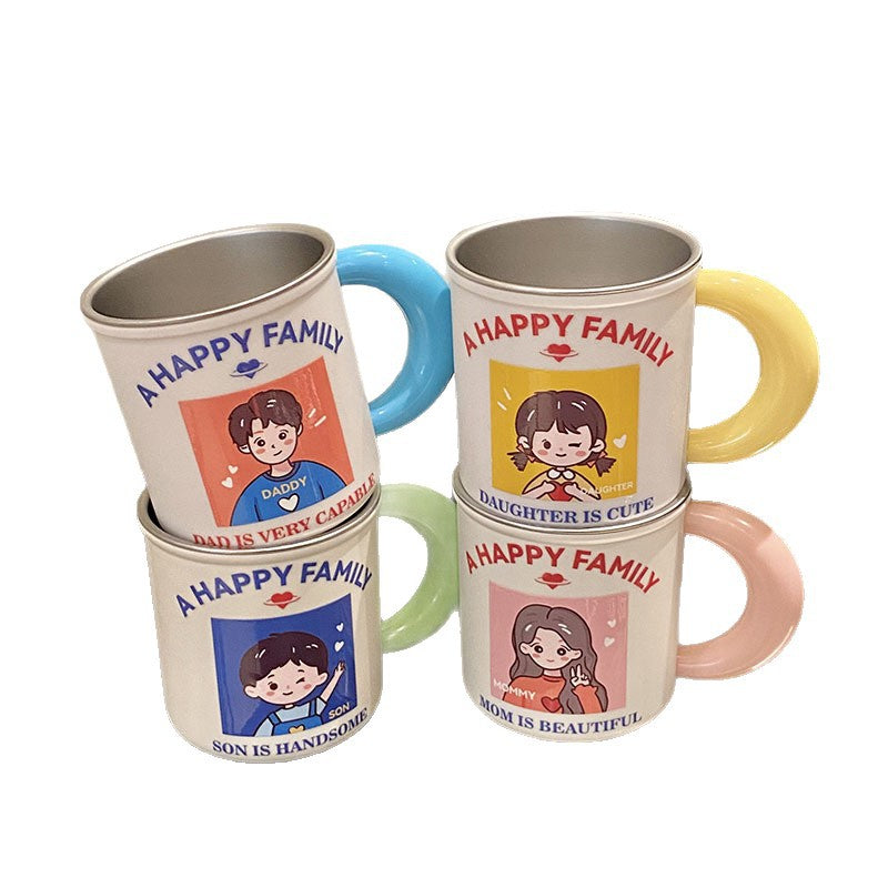Keramiktasse mit Verspieltem Familienmotiv Brehn