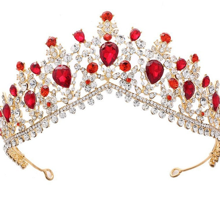 Damen Glamouröse Tiara mit Strass- und Kristallverzierungen Brehn