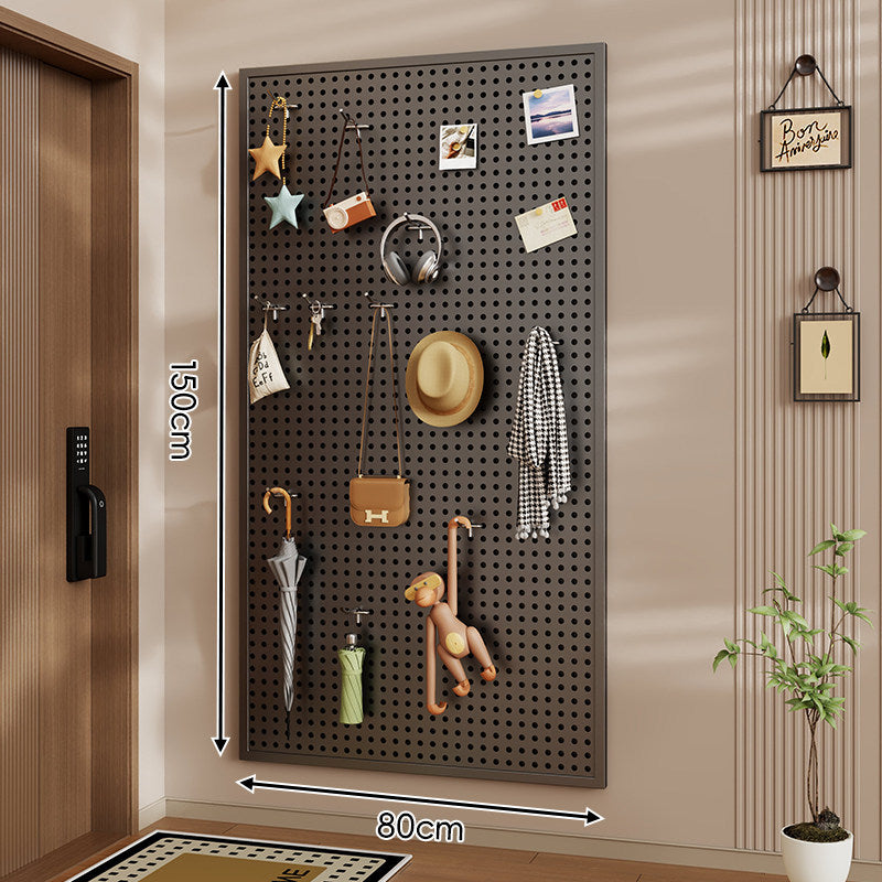 Wandmontierter großes perforiertes Metall-Lochplatte-Organizer-Panel für Eingangsbereich