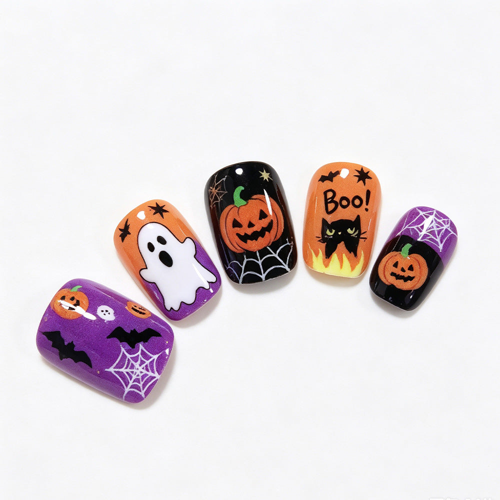 Halloween-Themen Dekorative Press-On Nagelkunst Brehn