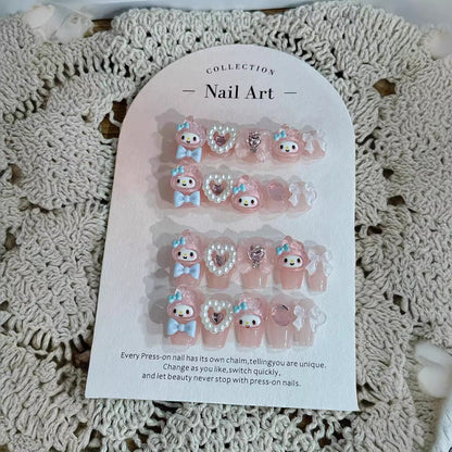 Launisch Süß Charakter Nagelkunst Set