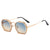 Damen Sonnenbrille mit einzigartigem oktagonalem Metallrahmen Brehn