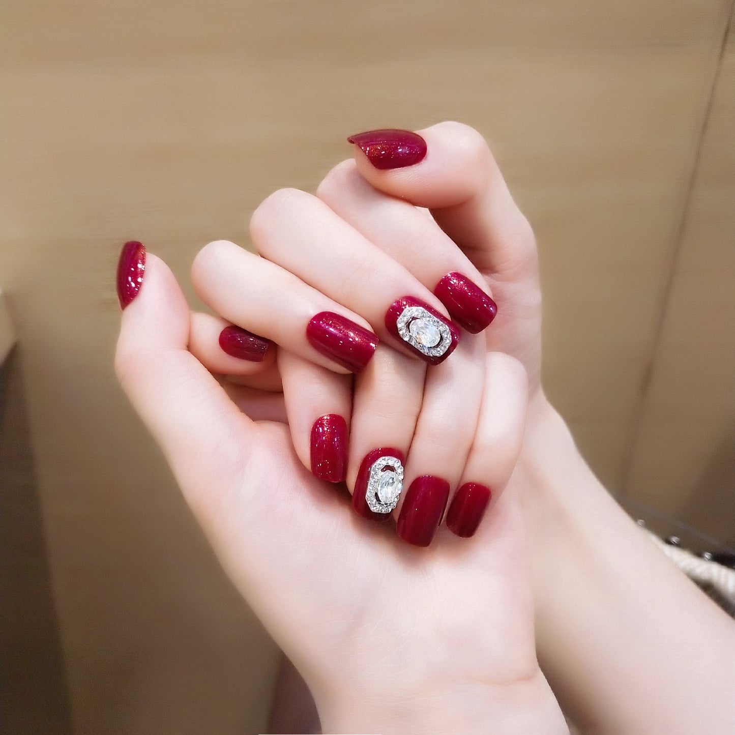 Festliche Nagelkunst Press-Ons Brehn