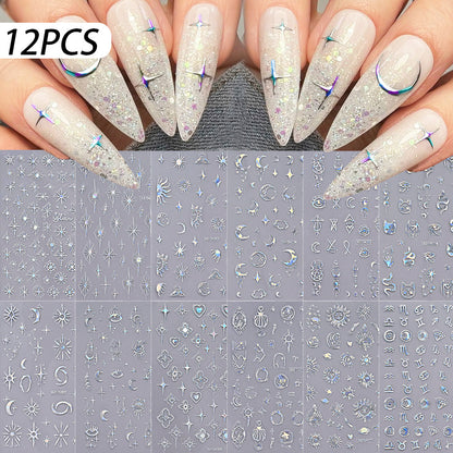 Glitzerndes Nagelkunst-Decal-Set