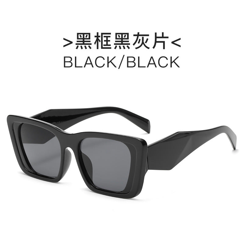 Damen geometrische Oversized-Sonnenbrille Brehn