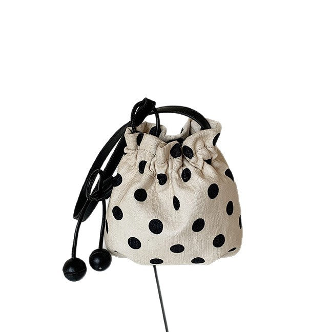 Polka Dot Zugband Schultertasche Brehn