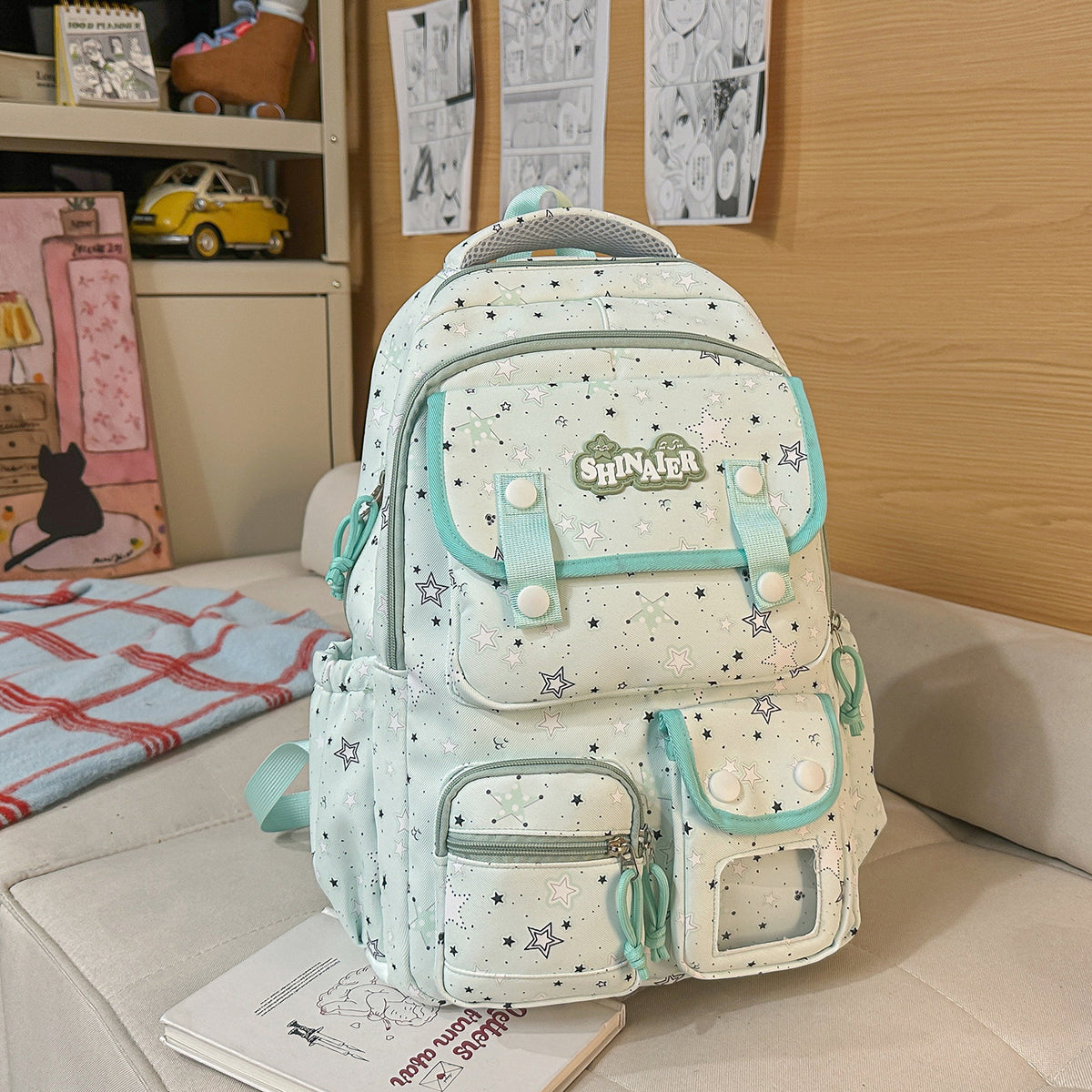 Stylischer Sternenmuster-Rucksack Brehn